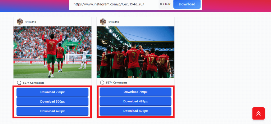 Descargar fotos de instagram usando igram