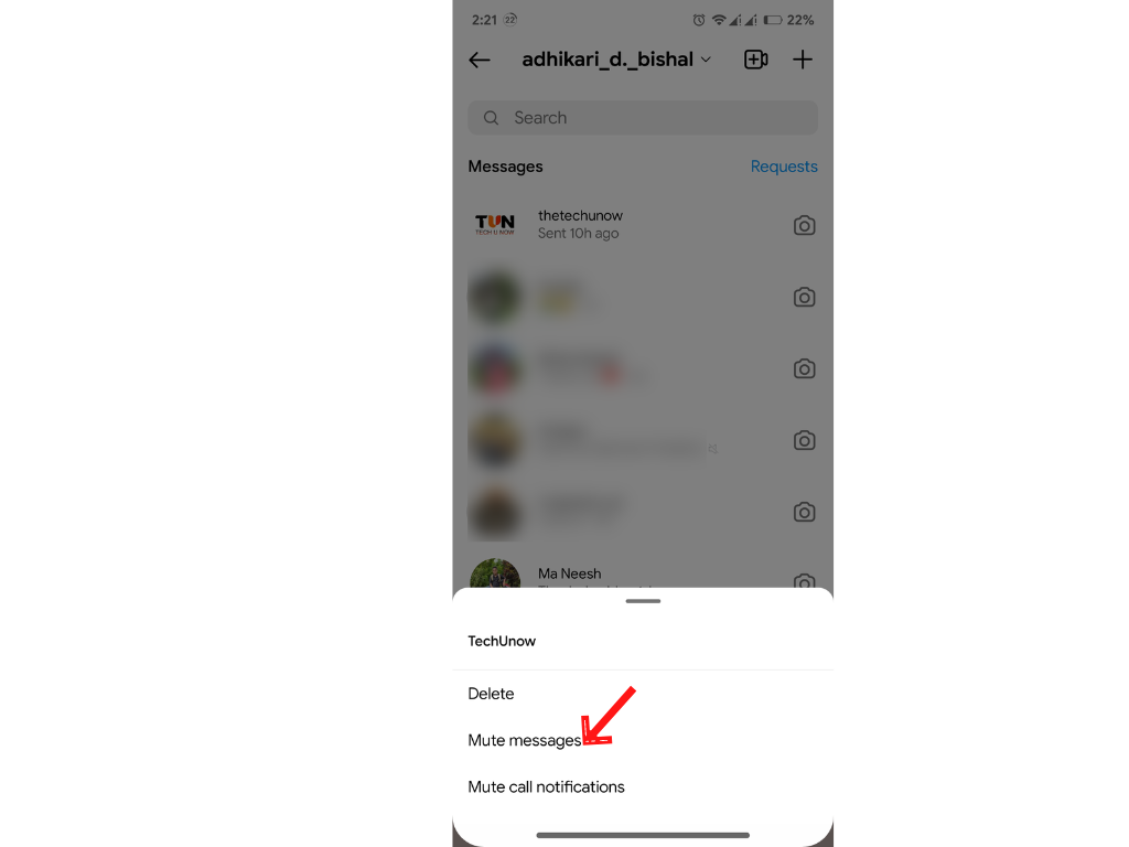 Silencia fácilmente los mensajes de Instagram de alguien