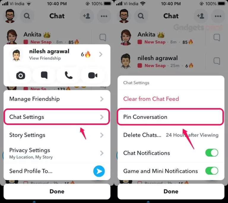 Cómo anclar a alguien en Snapchat (Android e iOS 2022) 3 Cómo chatear en Snapchat desde iPhone