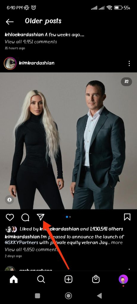 toque el icono del avión IG