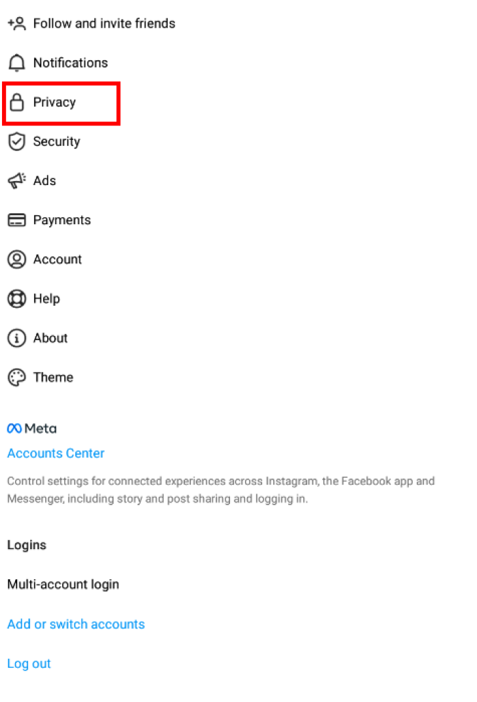 configuración de privacidad cómo hacer que instagram sea privado