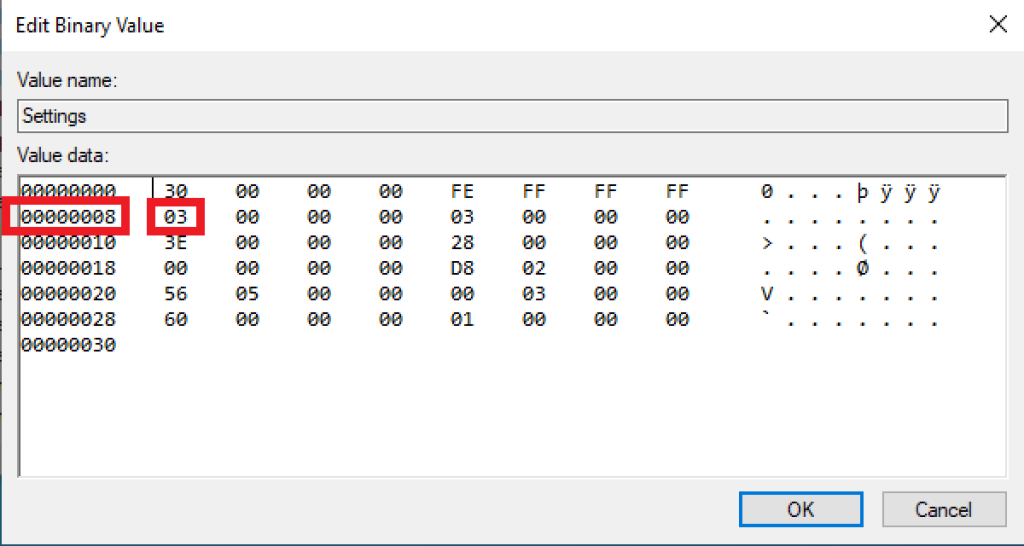 Configuración del editor de registro