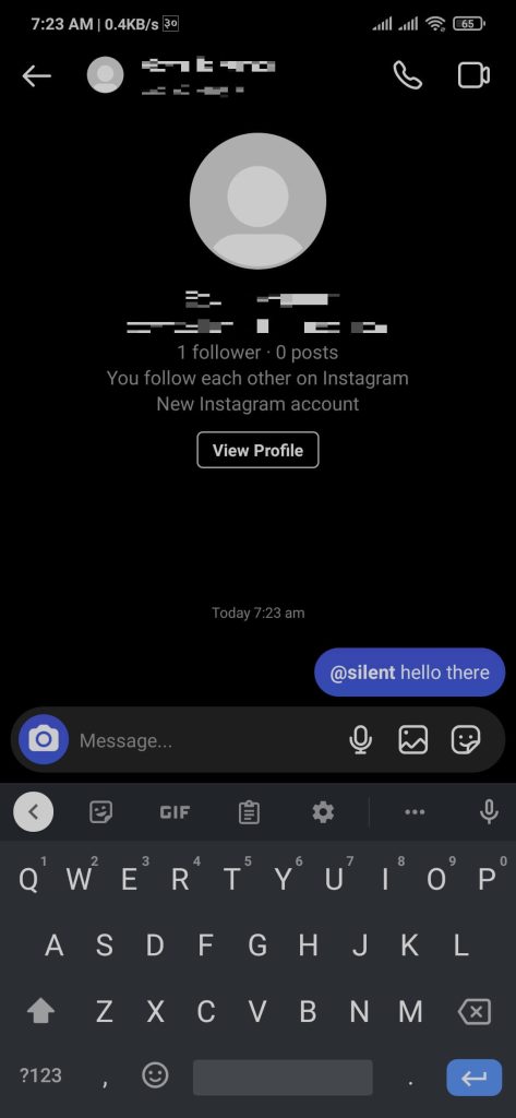 enviar mensajes silenciosos en Instagram DM