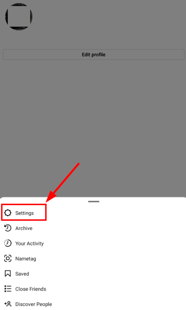 opción de configuración para activar el modo oscuro en Instagram