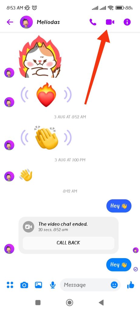 Icono de videollamada