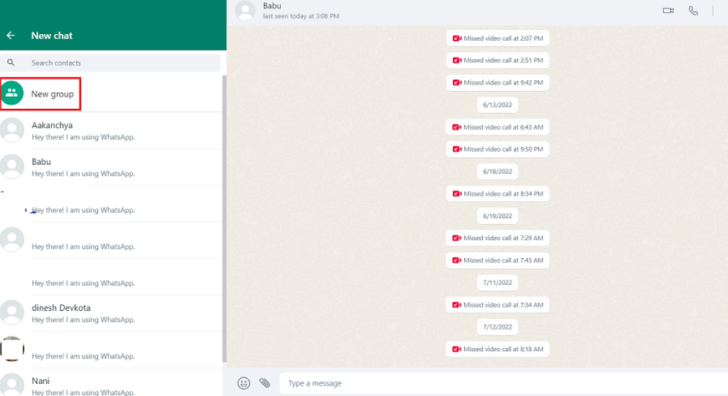 Nuevo icono de grupo para crear un grupo en WhatsApp